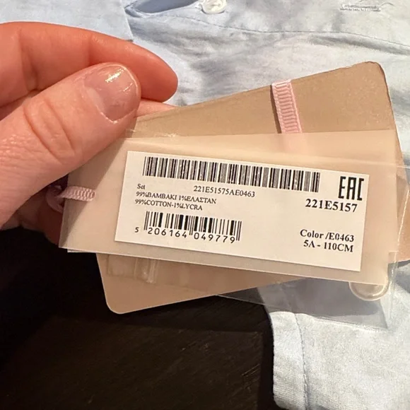 New with tags Lapin House Colorful Sleeveless Button-Up Shirt 5t - Picture 2 of 8